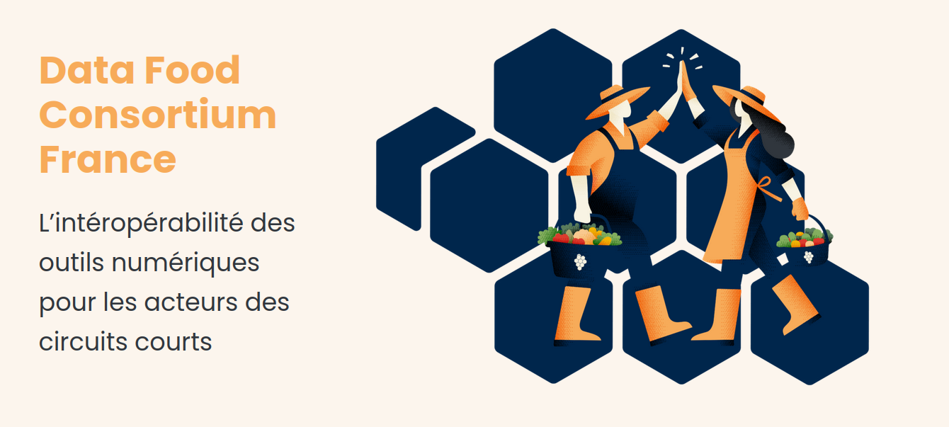 Screenshot of Data food consortium homepage